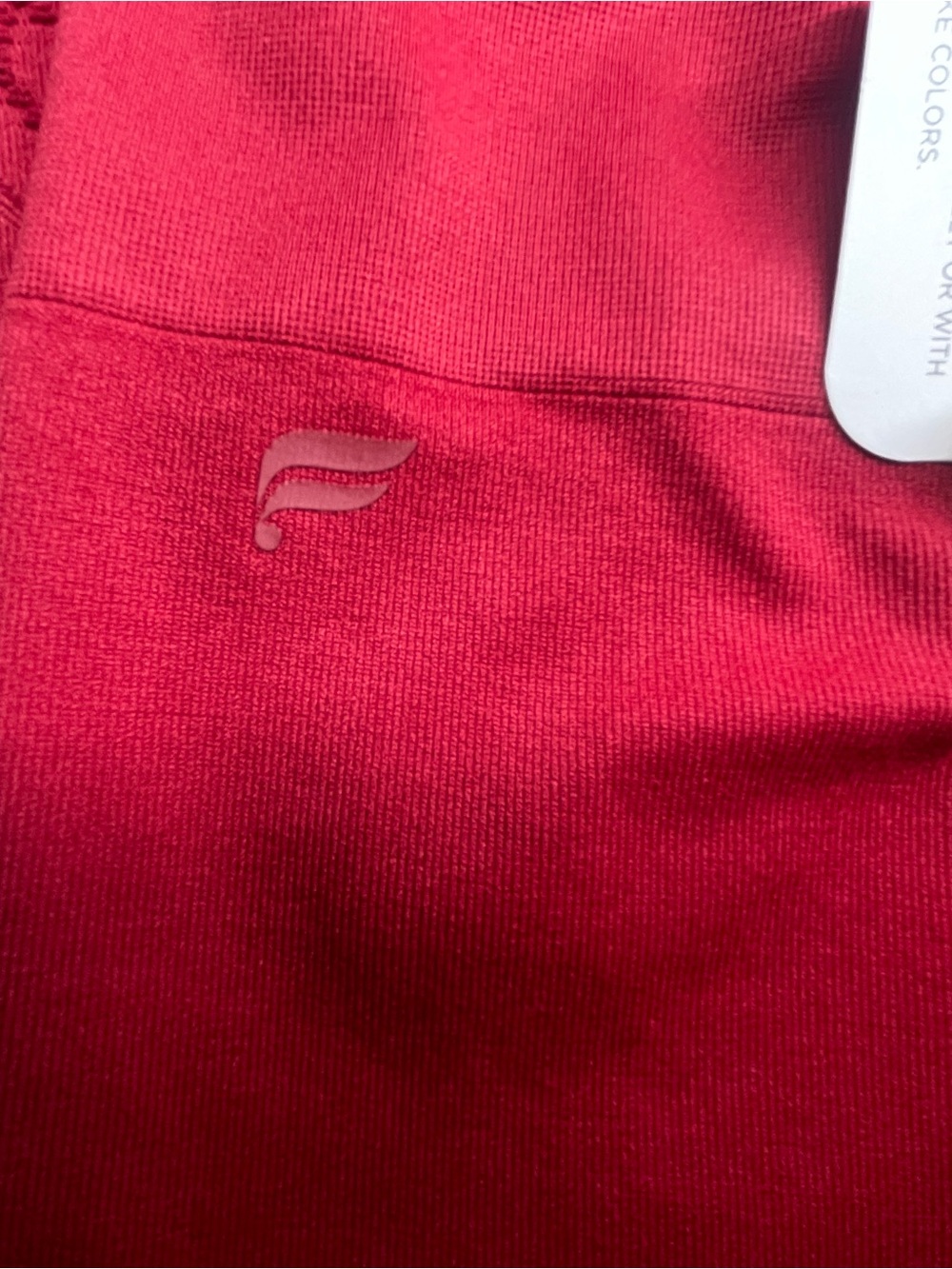 Fabletics High-Waisted Lace Seamless Leggings Deep Red NWT Size M - Picture 3 of 13